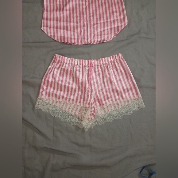 Victoria's Secret Pink and White Striped Pajama Set - Picture 4 of 7